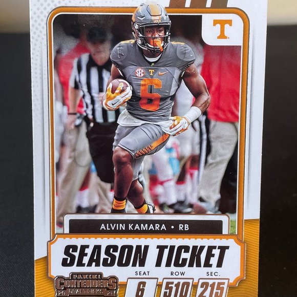 2021 Alvin Kamar Panini Season Ticket Card #51 New Orleans Saints/Tennessee - Picture 1 of 2